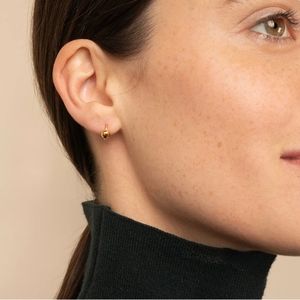 NEW W/ POUCH ANA LUISA ALMA SPHERE HUGGIE HOOP